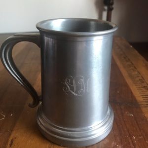 Vintage Military Beer Stein/Clear Bottom